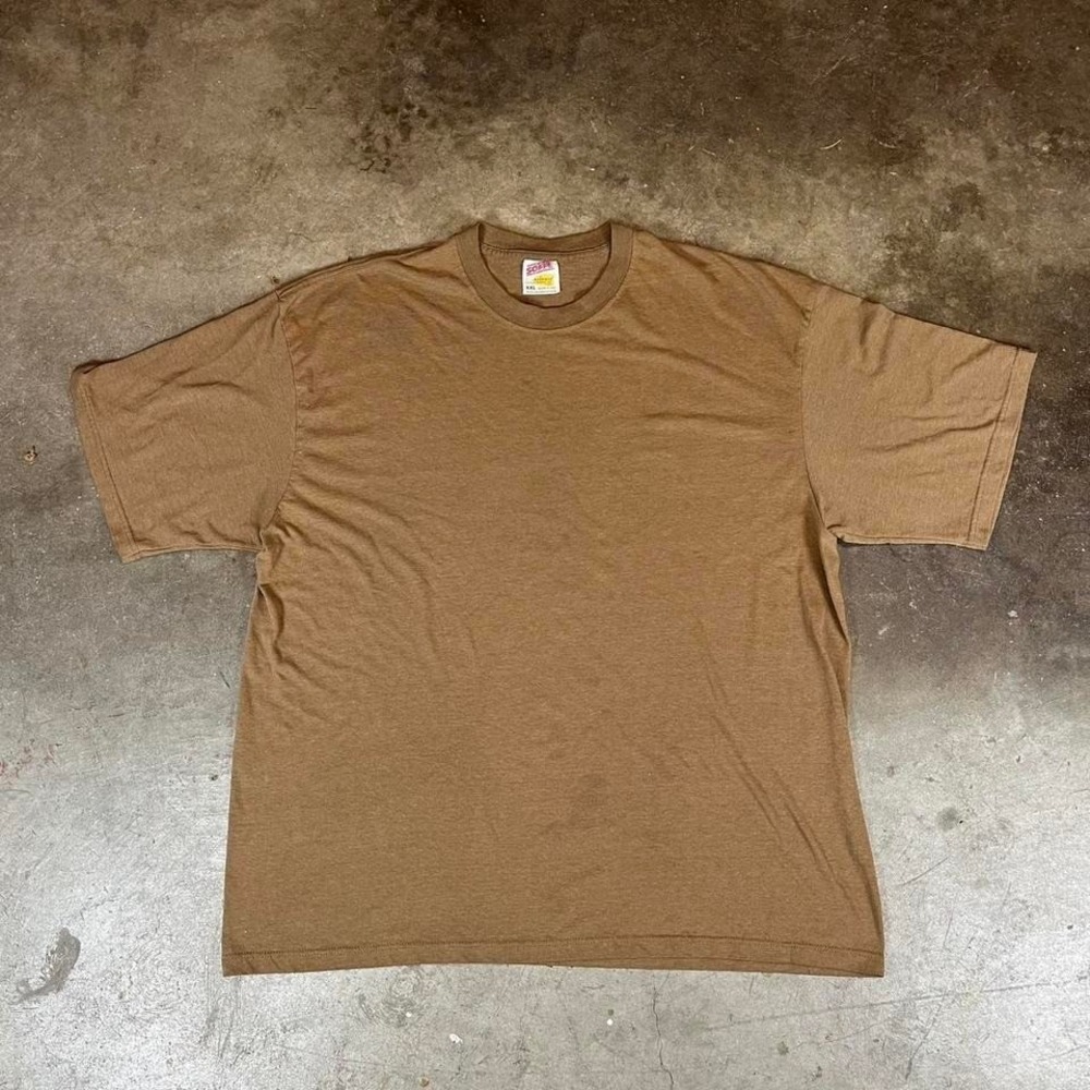 Soffe Dri-Release T-Shirt Mens‎ XXL Coyote Brown Short Sleeve USA Made
